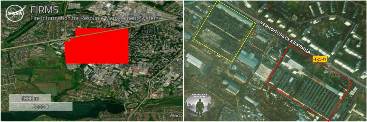 Приклад геолокації: супутниковий знімок аеродрому в Криму до і після удару